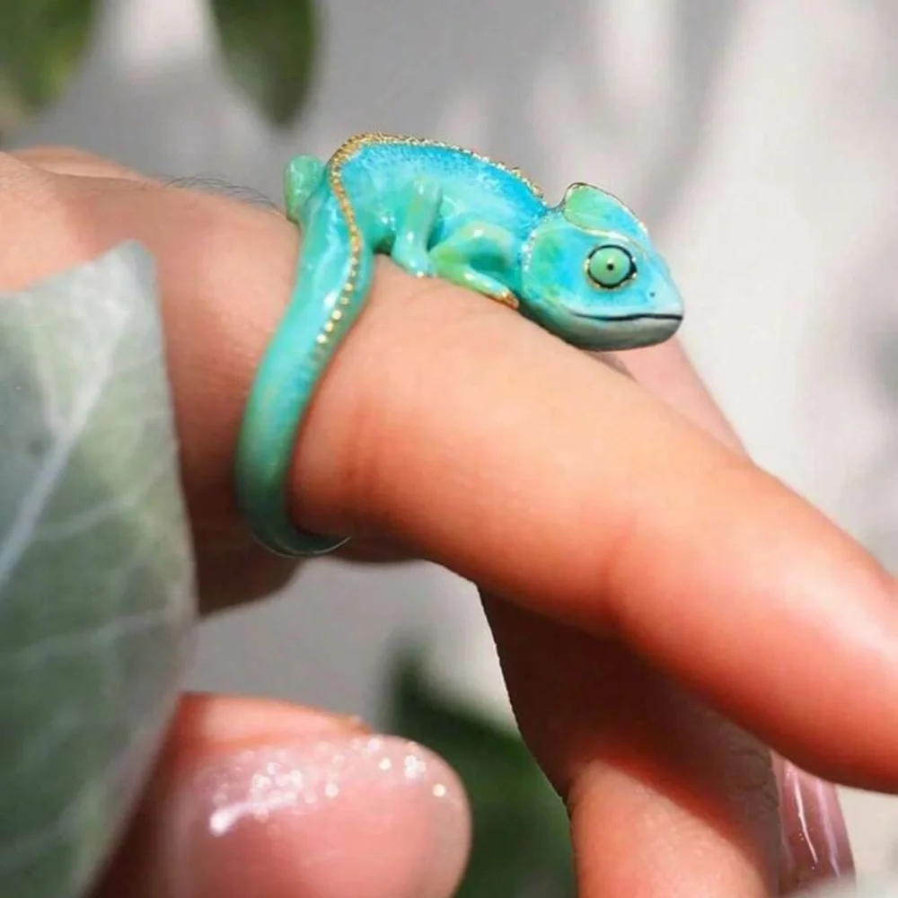 Turquoise Chameleon Ring - Picture 3 of 3